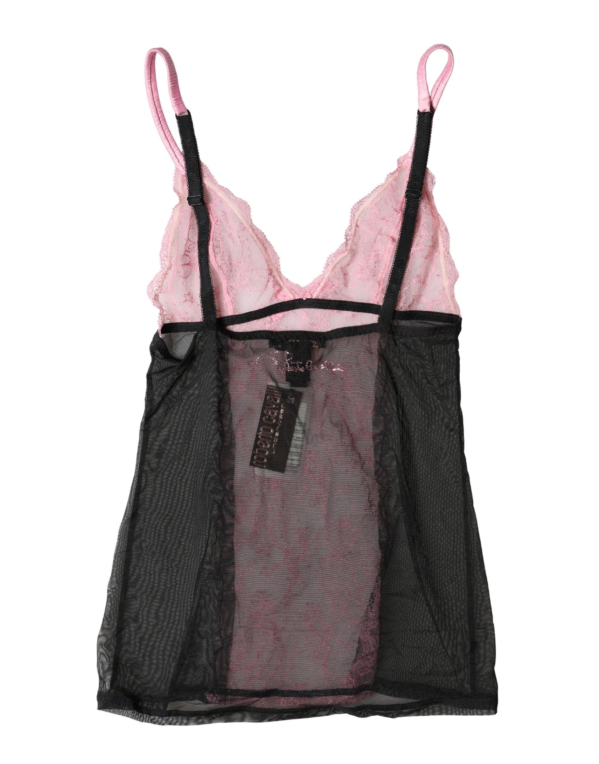 Black Pink Floral Lace Lingerie Top Underwear