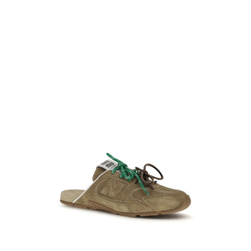Beige Calf Leather Bos Taurus Athletic Sneakers