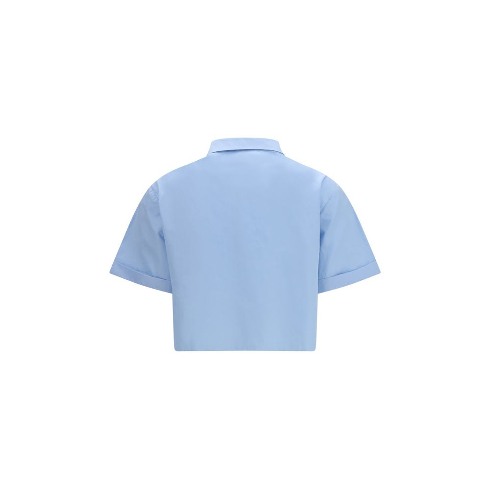 Blue Cotton Shortsleeve Shirt