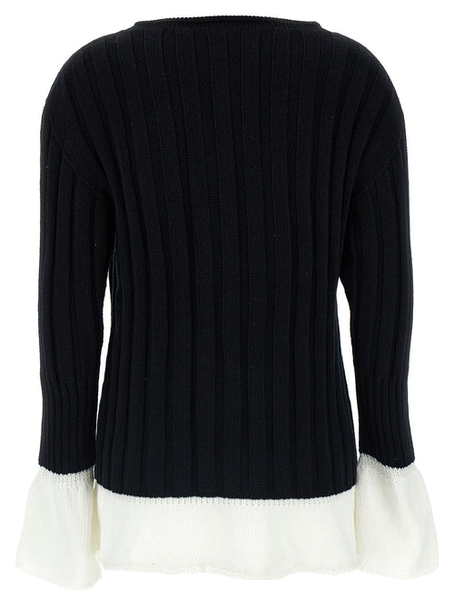 Bicolor Cotton Cardigan