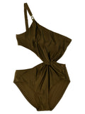 Bicolor Polyamide One-Piece Swimsuit