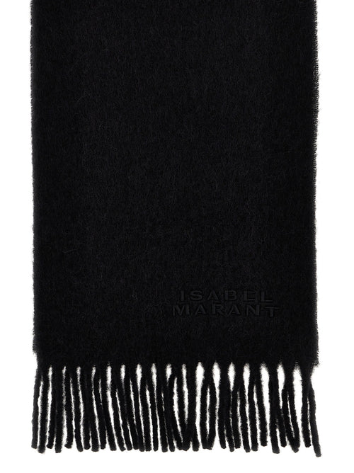 Black Alpaca Leather Scarf