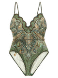 Bicolor Polyamide One-Piece Swimsuit