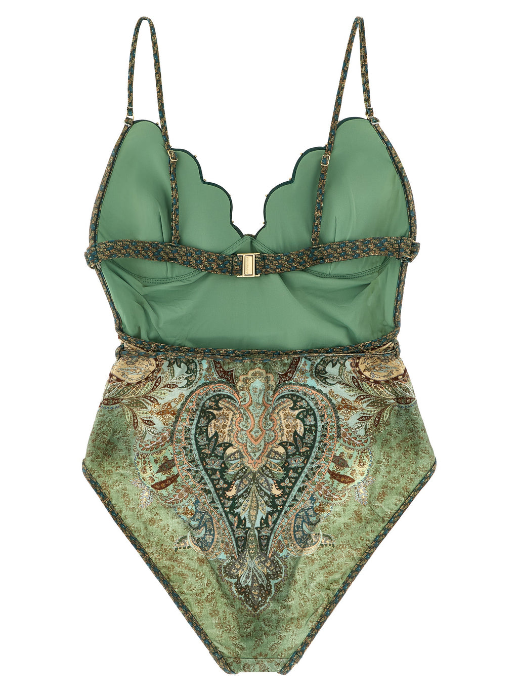 Bicolor Polyamide One-Piece Swimsuit