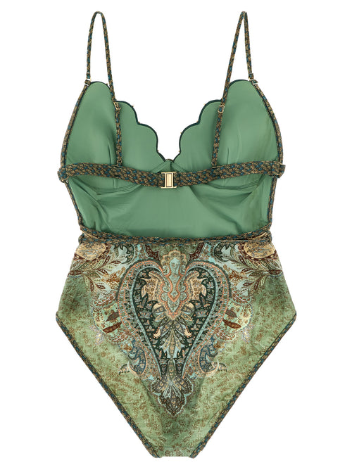Bicolor Polyamide One-Piece Swimsuit