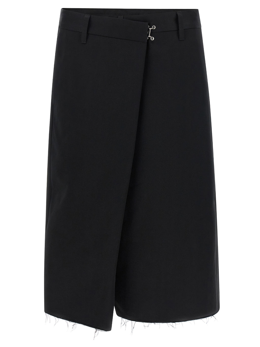 Black Cotton Bermuda Shorts