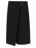 Black Cotton Bermuda Shorts