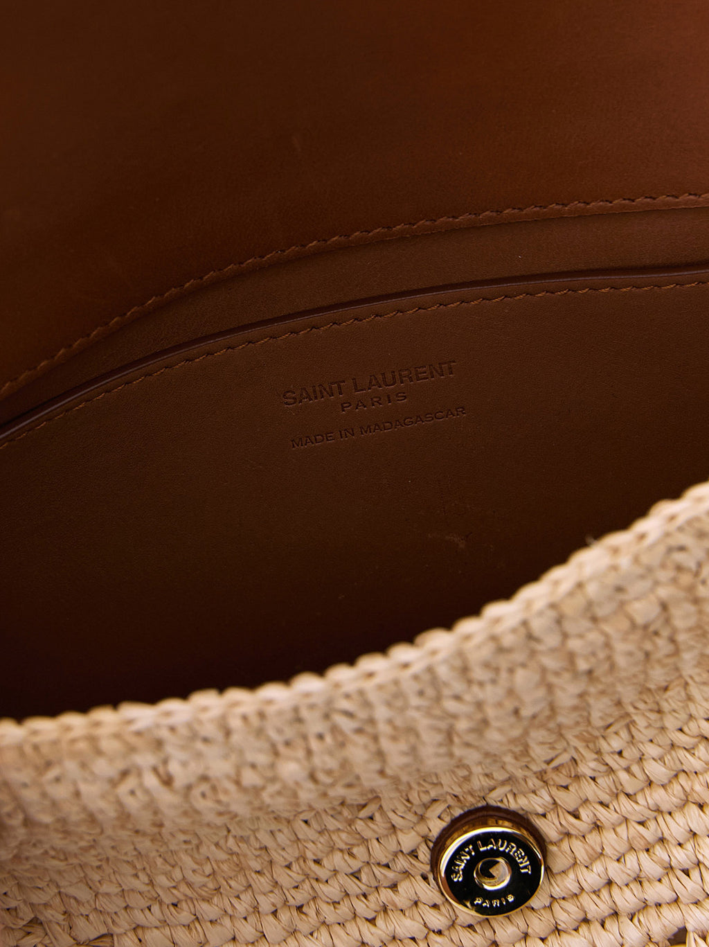 Beige Raffia Shoulder Bag
