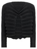 Black Polyester Cardigan