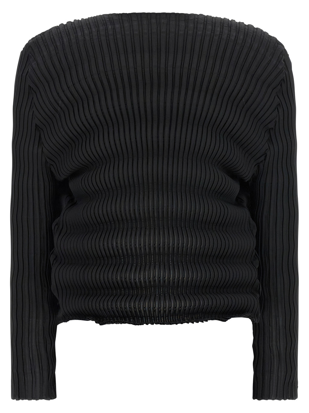 Black Polyester Cardigan
