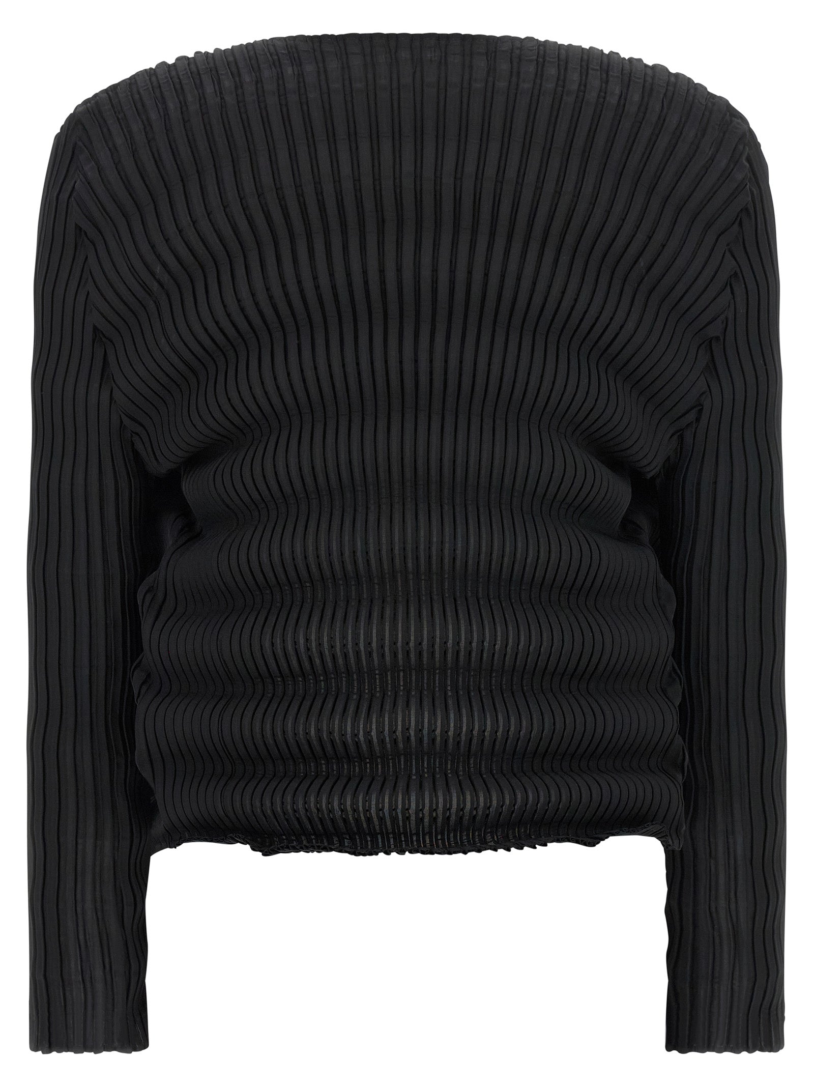 Black Polyester Cardigan