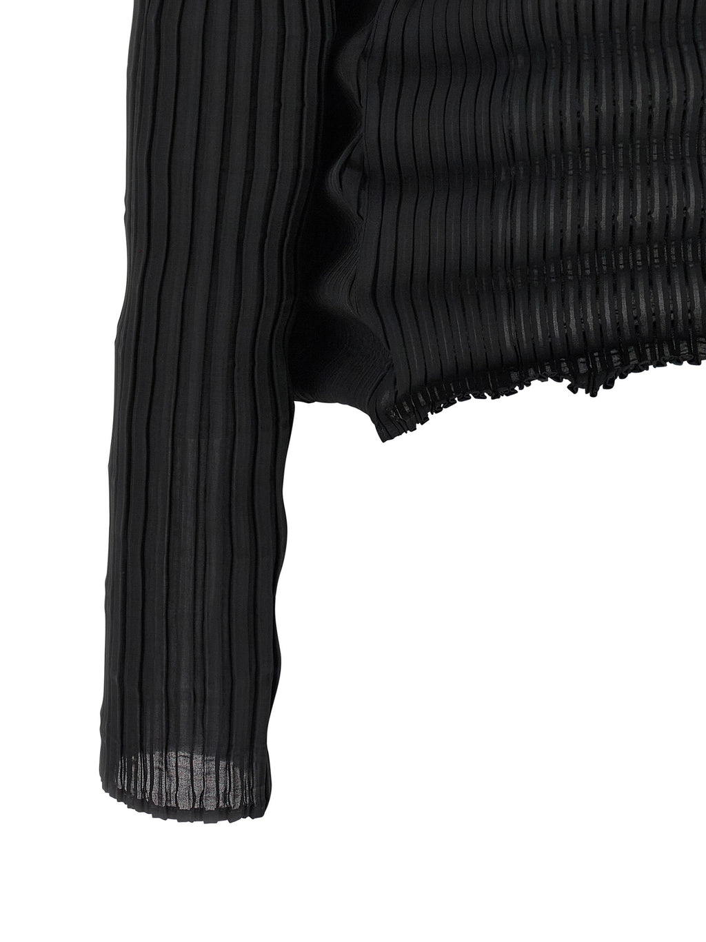 Black Polyester Cardigan