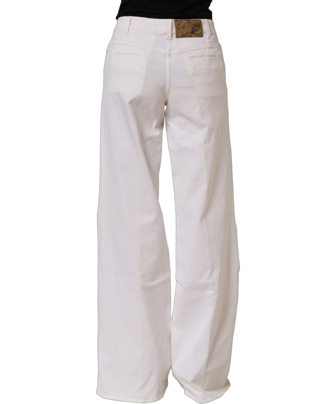 White High Waist Wide Leg Denim Trouser Jeans