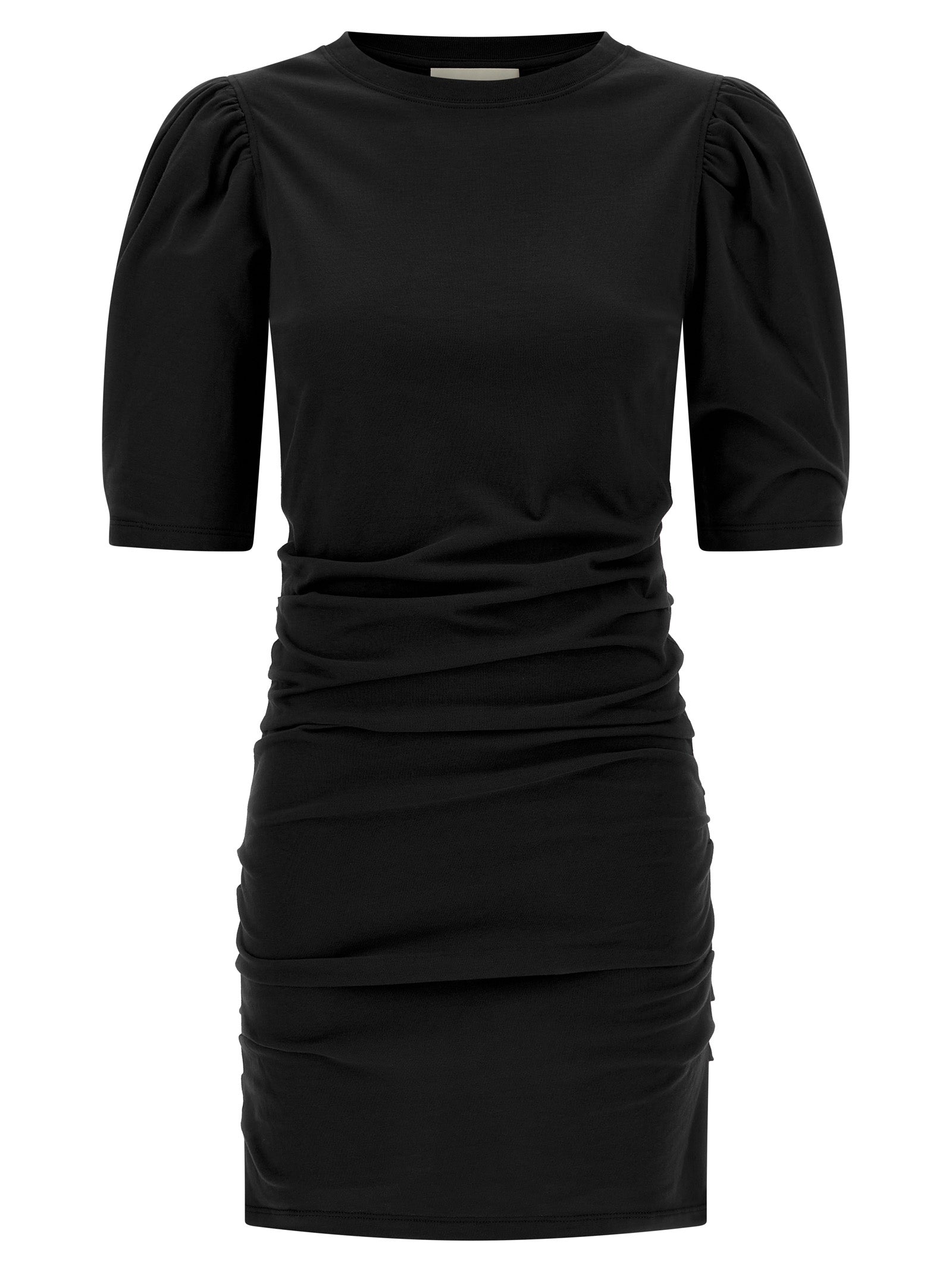 Black Cotton Short Dress