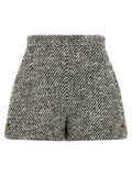 Bicolor Virgin Wool Bermuda Shorts