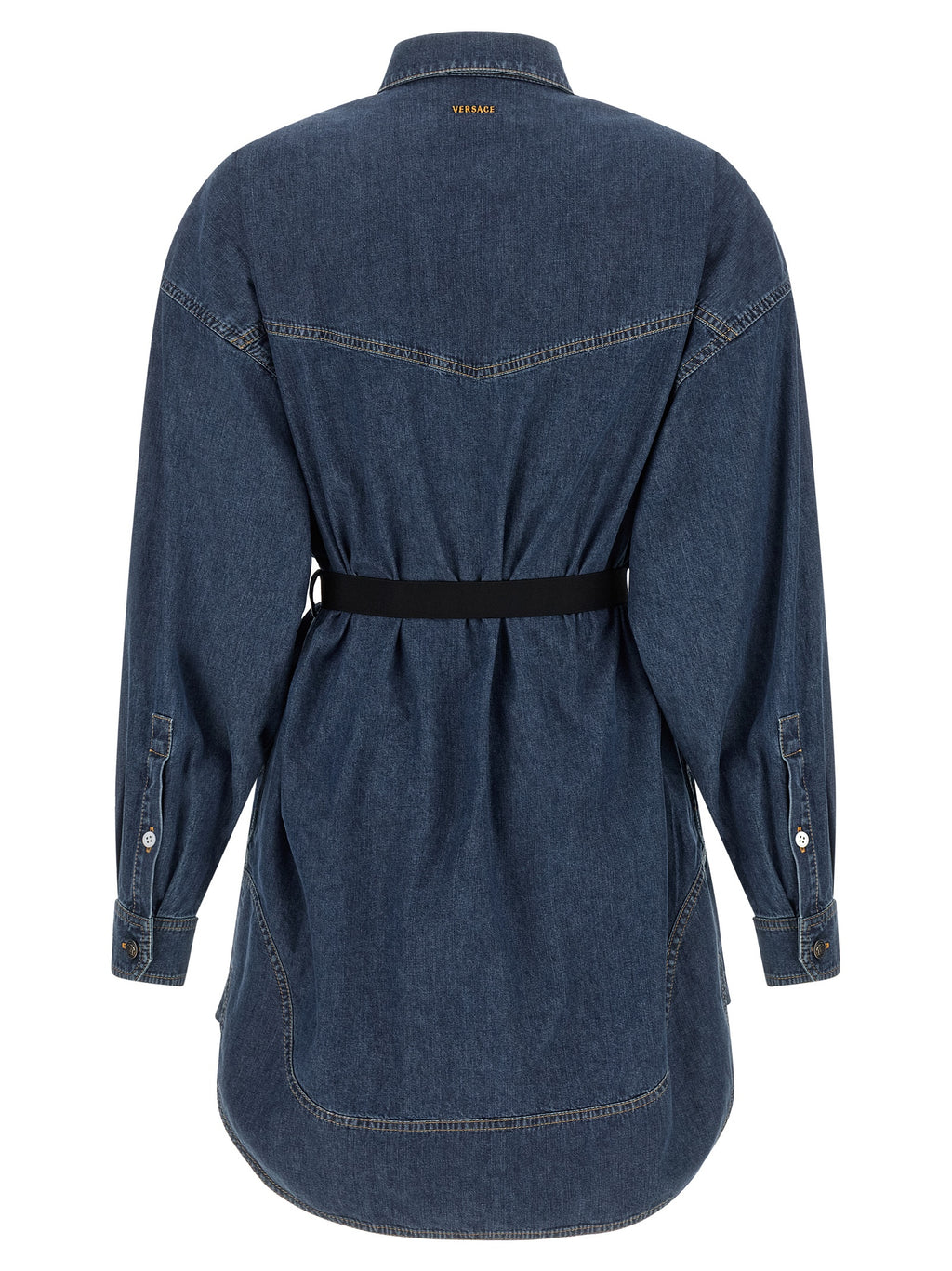 Blue Cotton Short Dress
