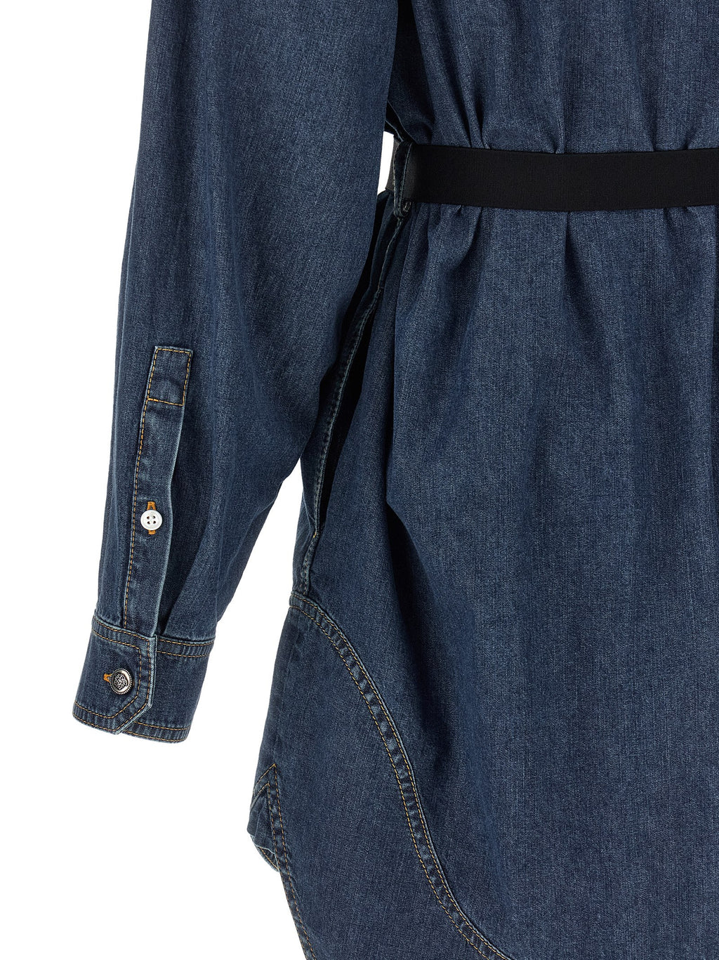 Blue Cotton Short Dress