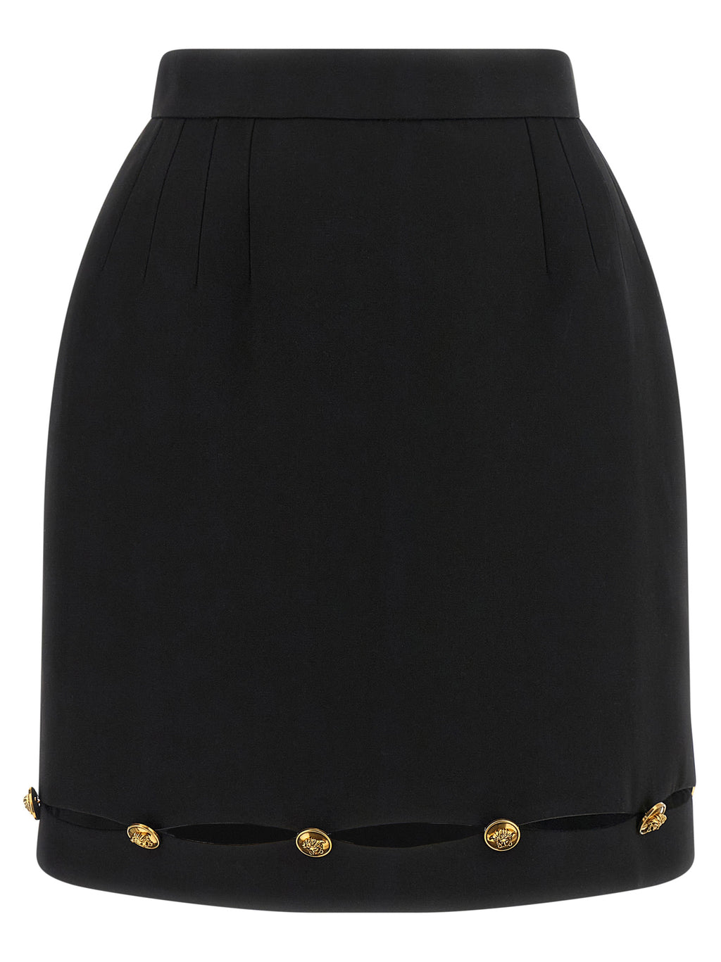 Black Virgin Wool Long Skirt