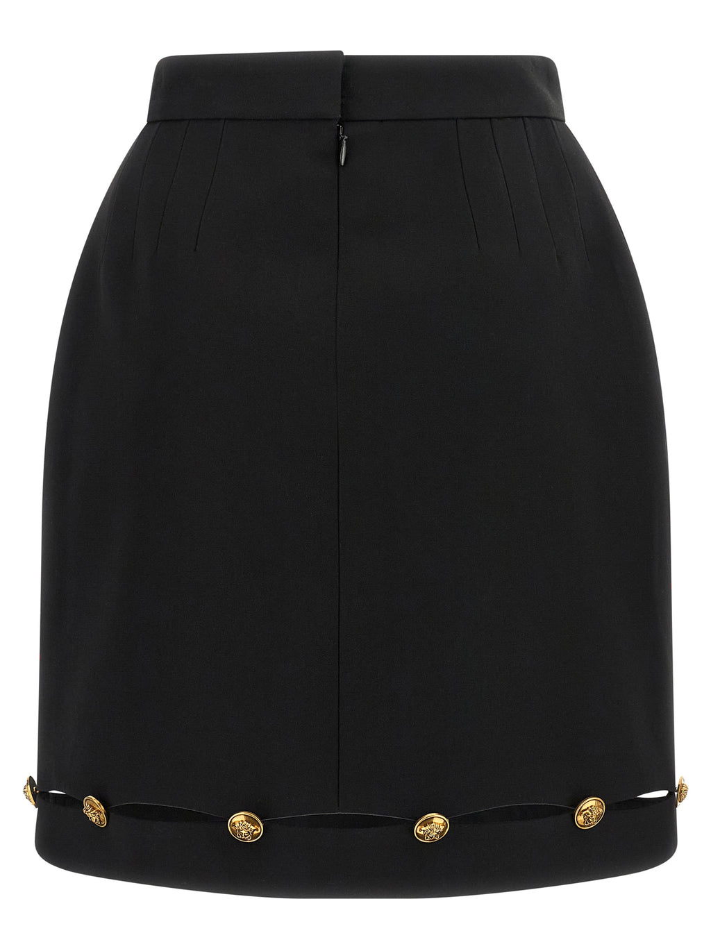 Black Virgin Wool Long Skirt