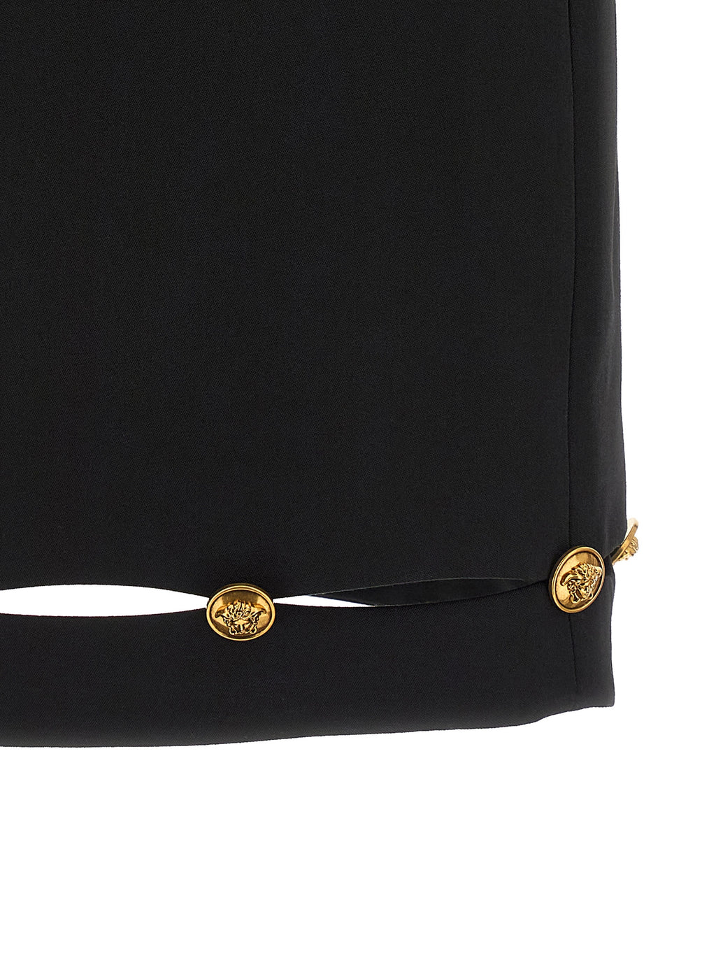 Black Virgin Wool Long Skirt