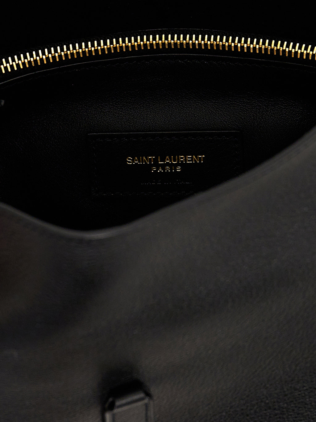 Black Calfskin Shoulder Bag