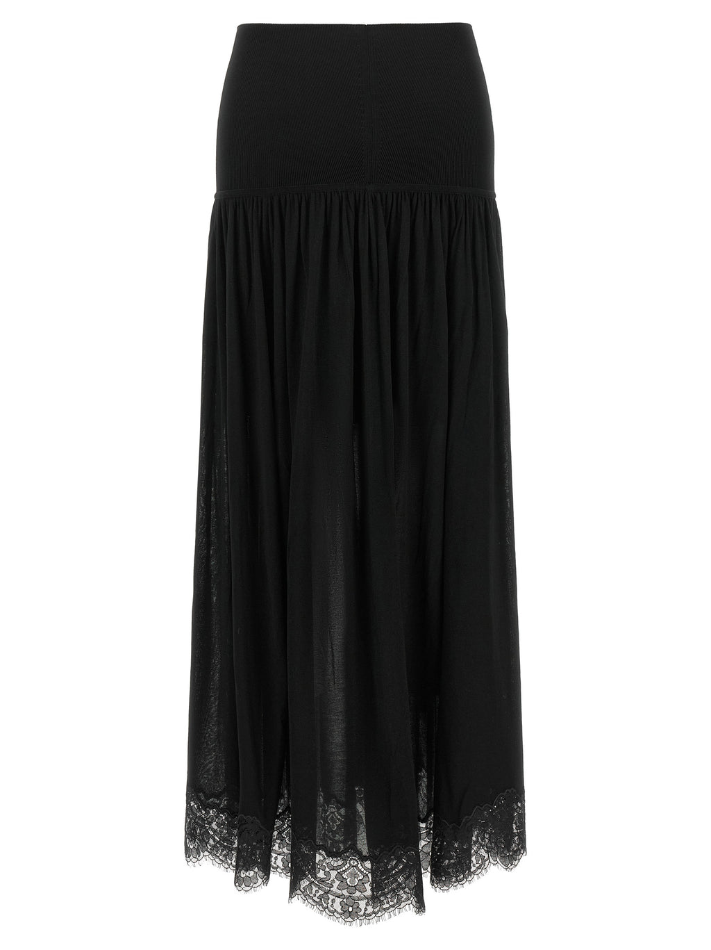 Black Lyocell Mini Skirt
