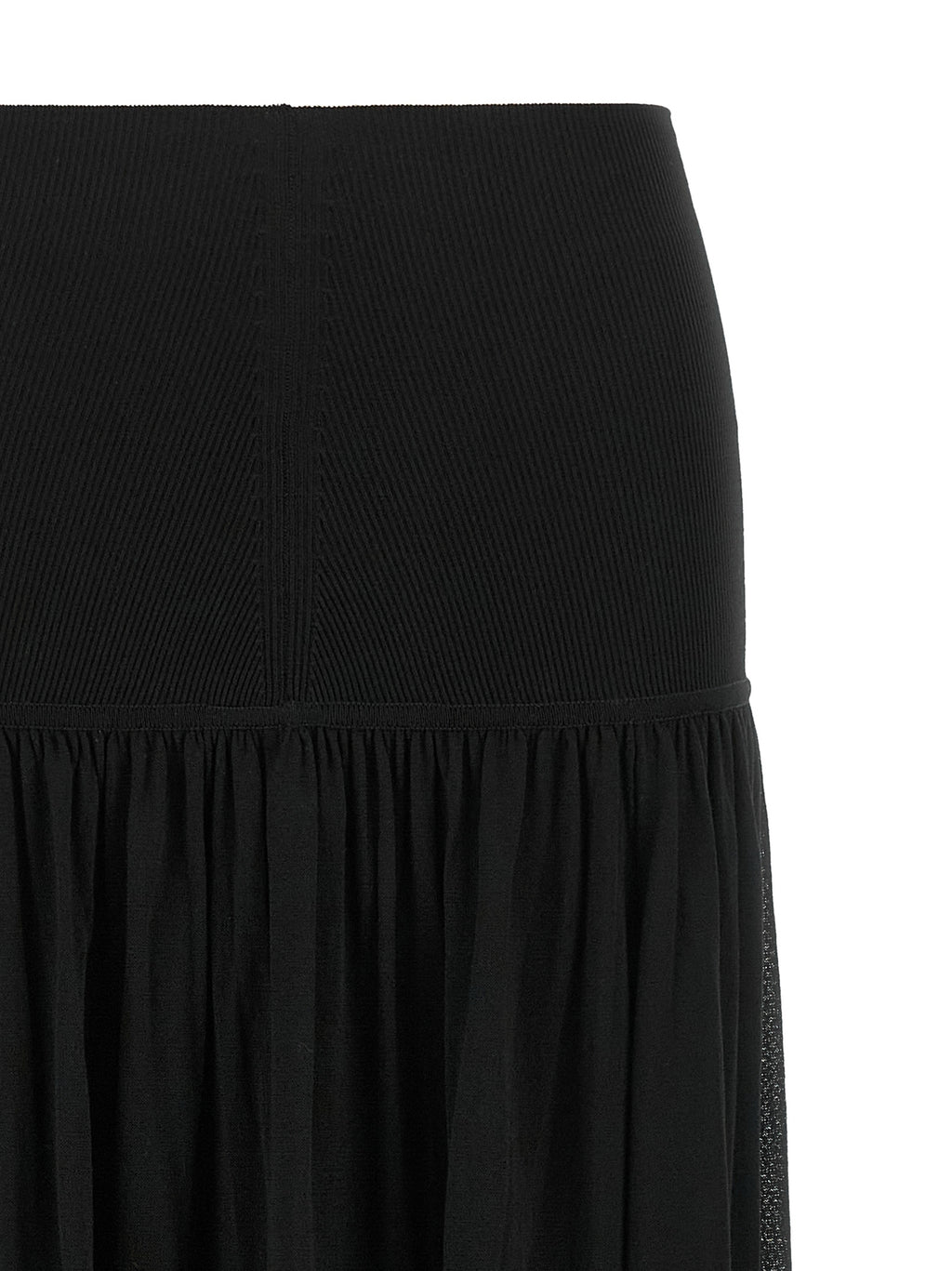 Black Lyocell Mini Skirt