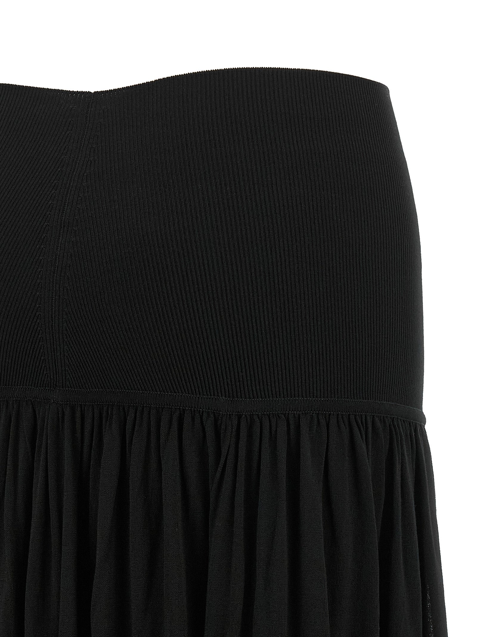 Black Lyocell Mini Skirt