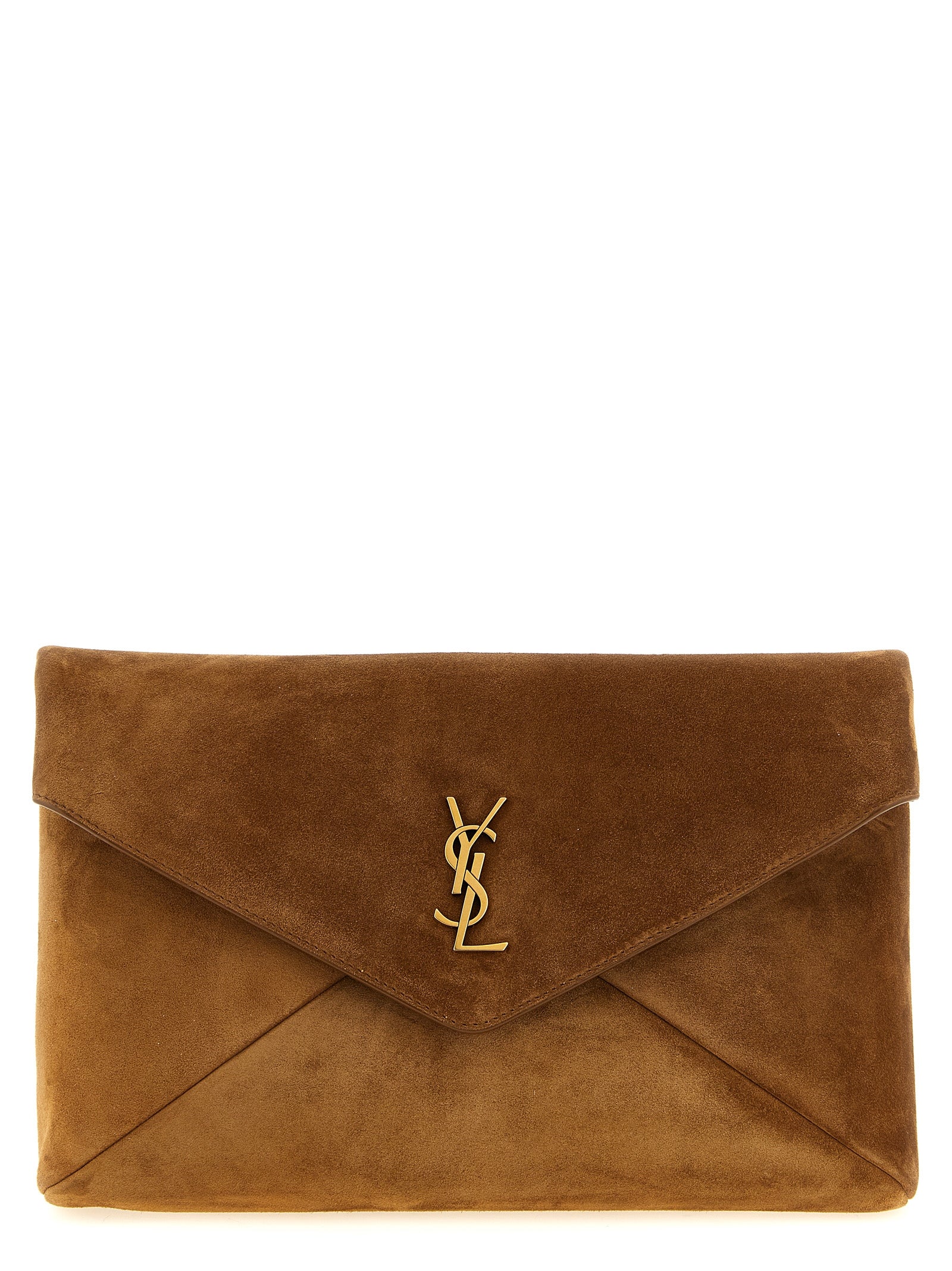Brown Calfskin Clutch Bag