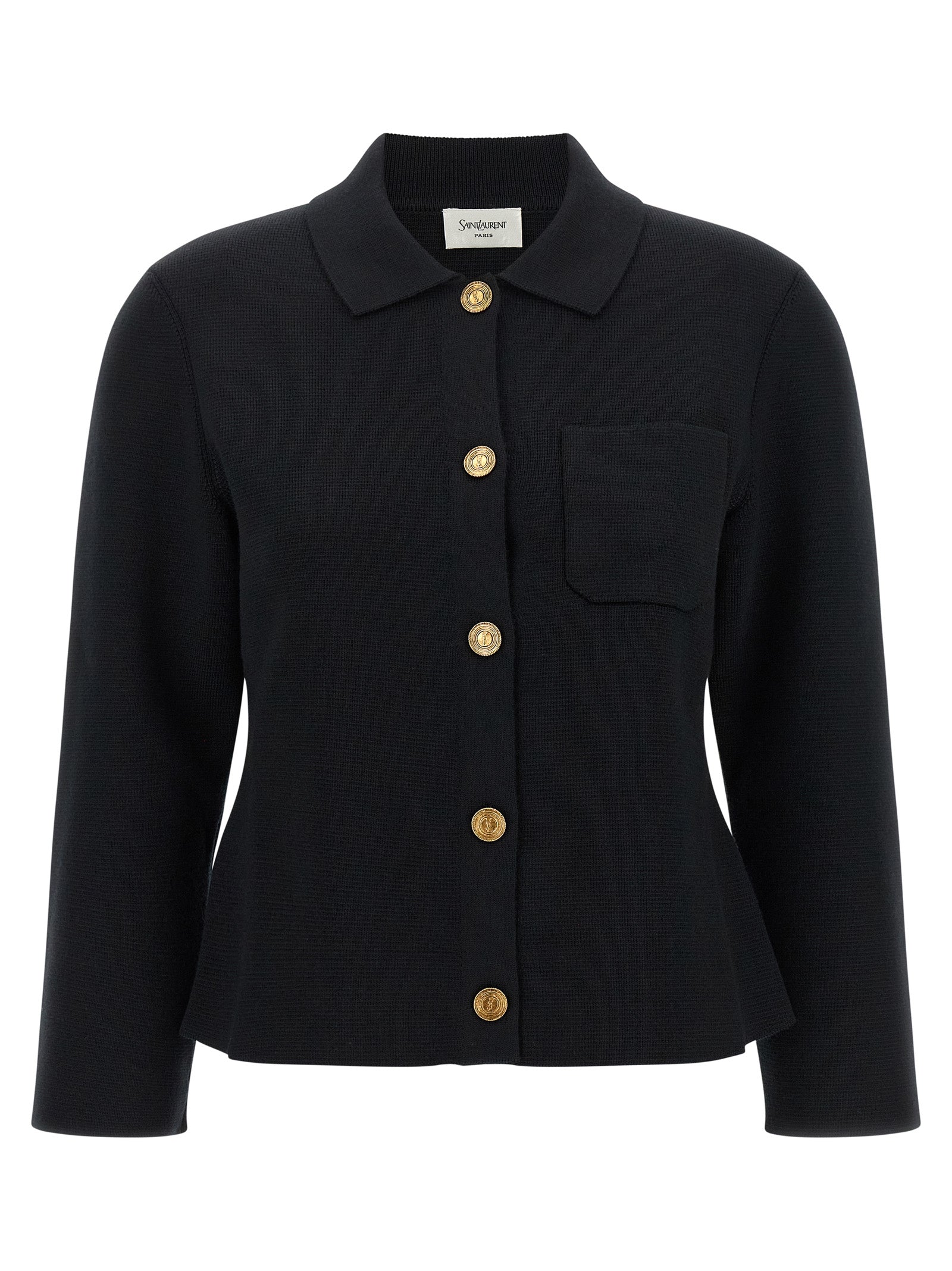 Black Wool Cardigan