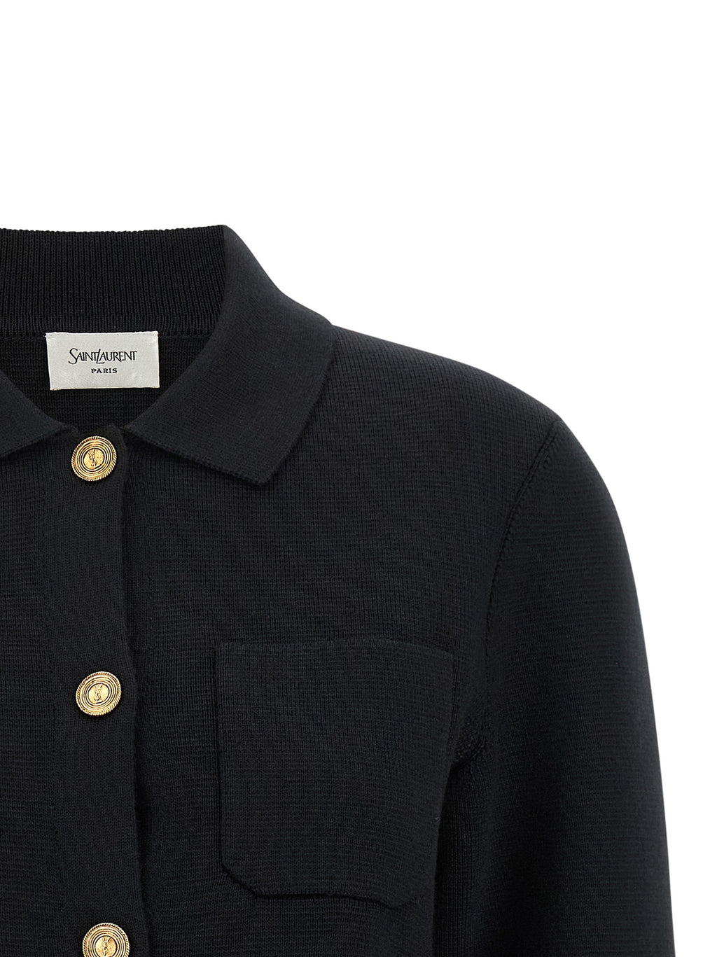 Black Wool Cardigan