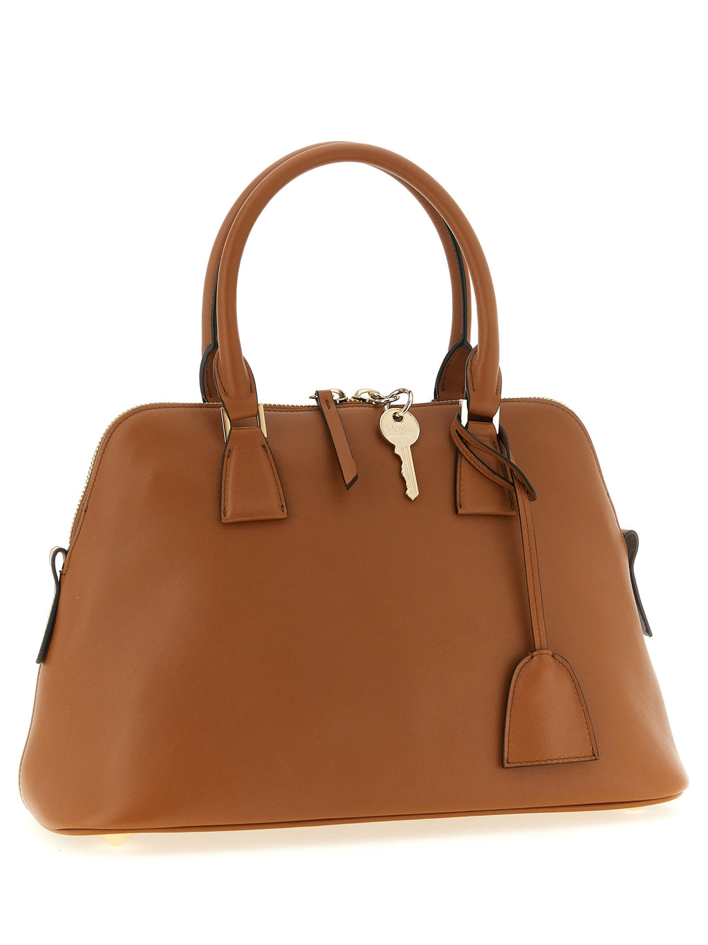 Brown Calfskin Shoulder Bag