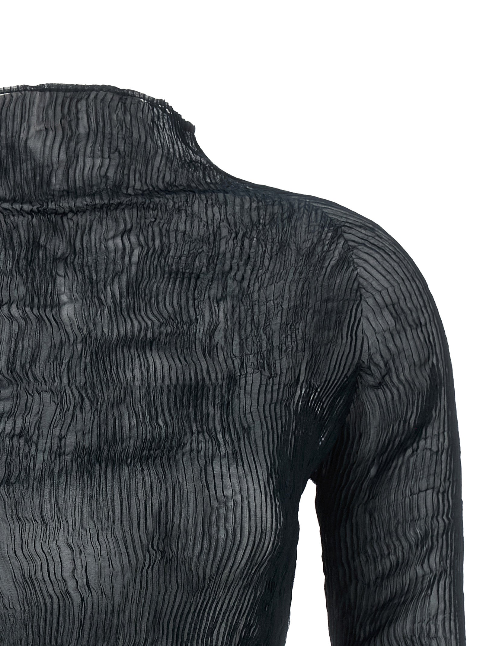 Black Polyester Cardigan