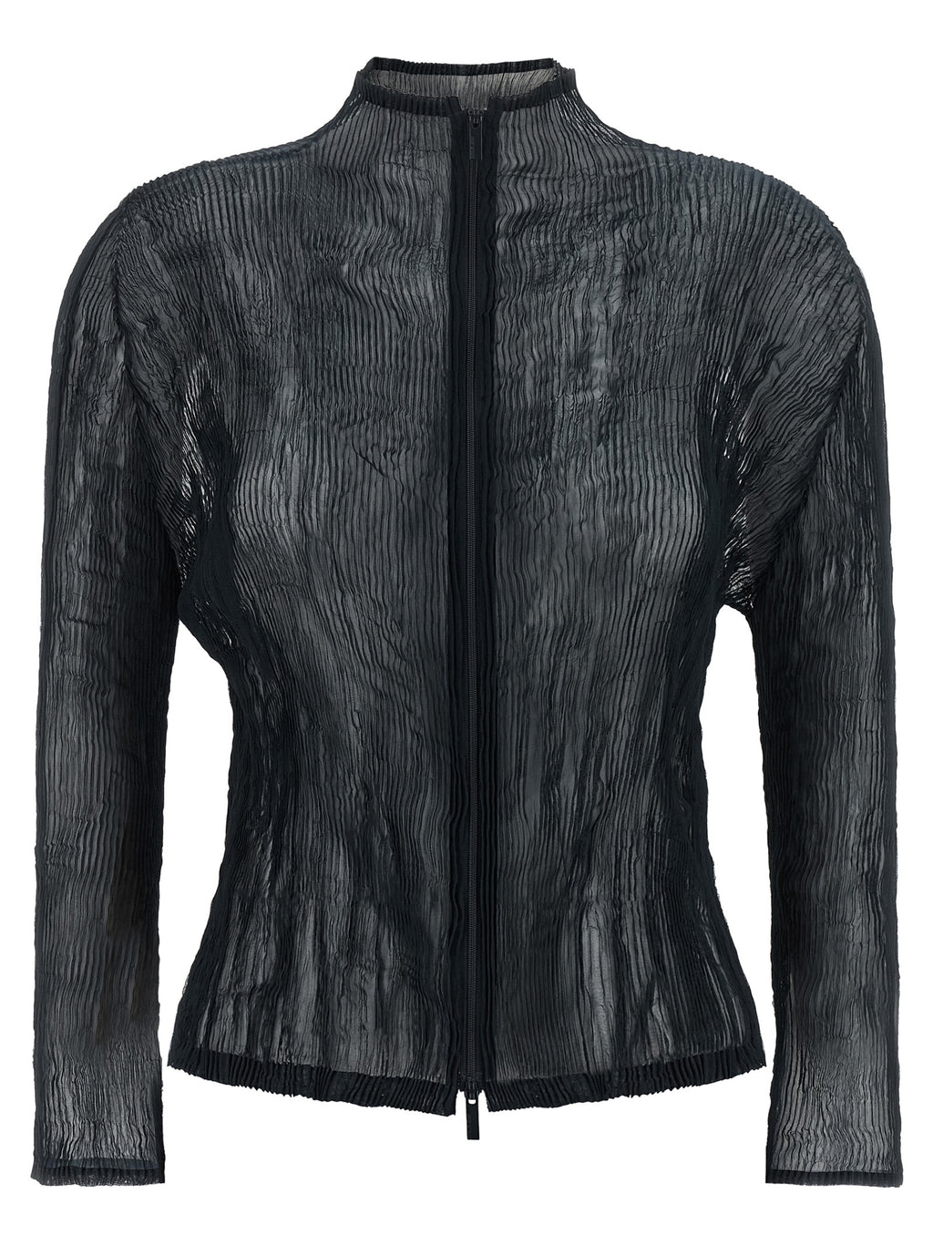 Black Polyester Cardigan