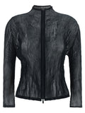 Black Polyester Cardigan