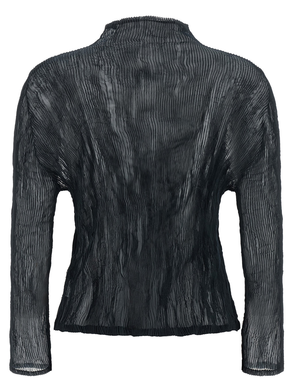 Black Polyester Cardigan