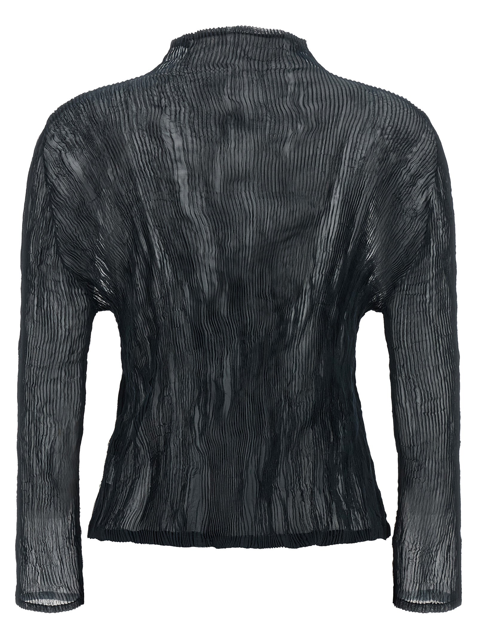 Black Polyester Cardigan