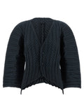 Black Polyester Cardigan
