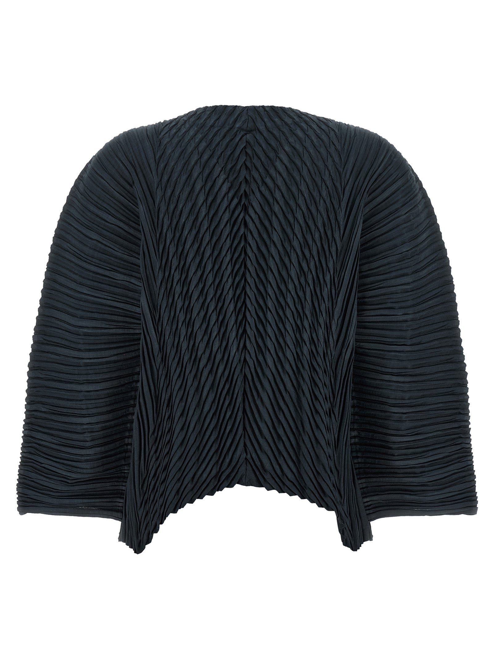 Black Polyester Cardigan
