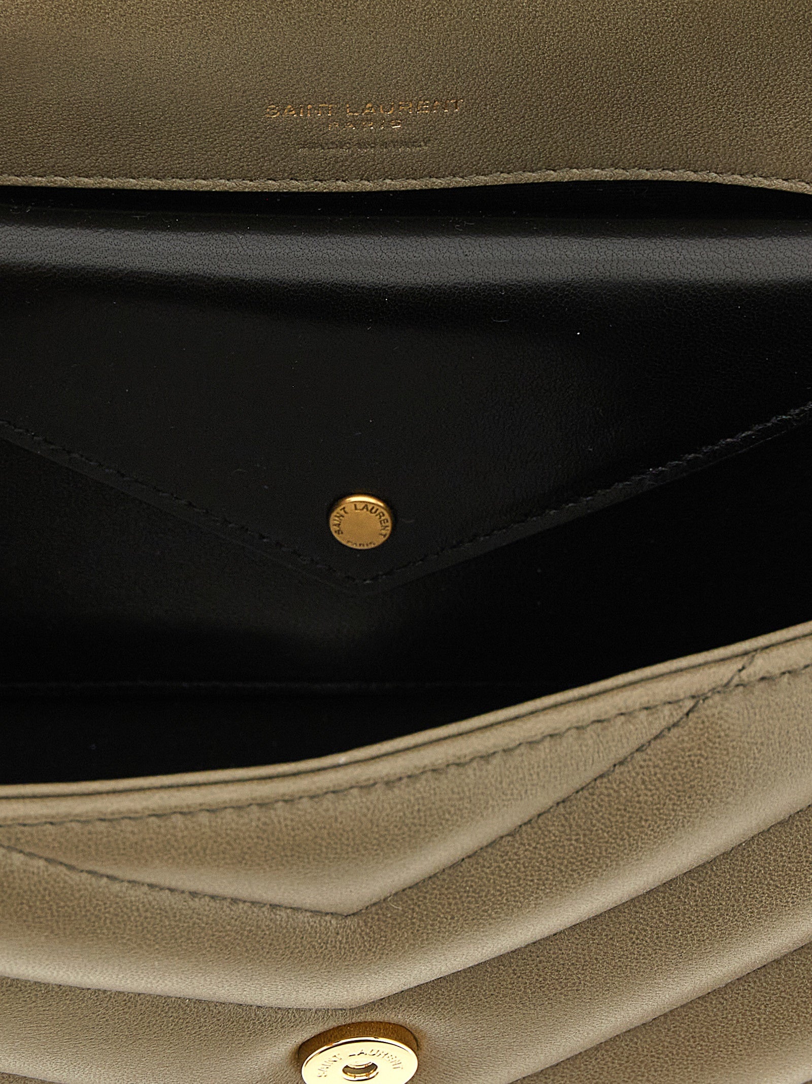 Bicolor Lamb Leather Shoulder Bag