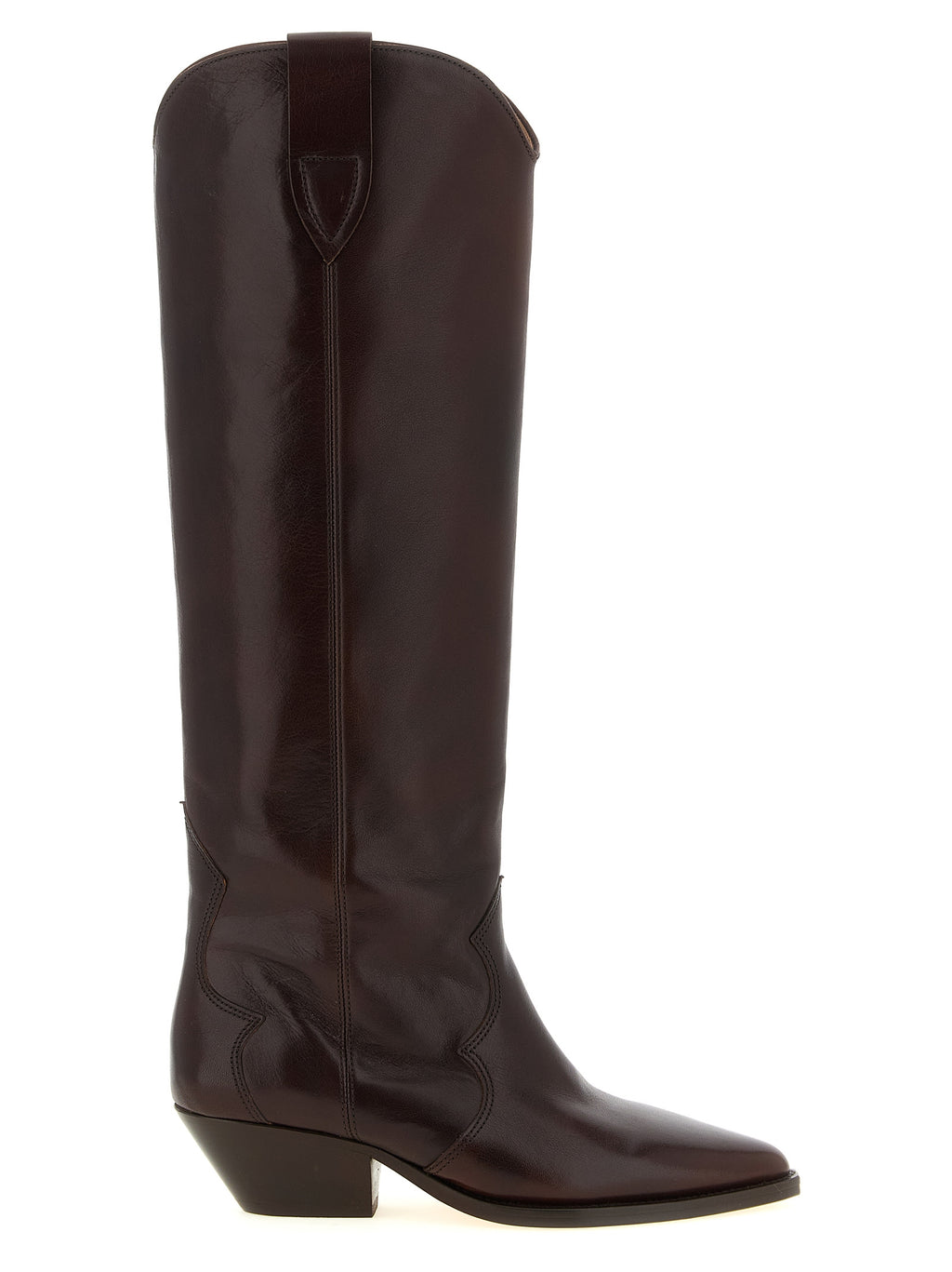 Bordeaux Cowhide Over The Knee