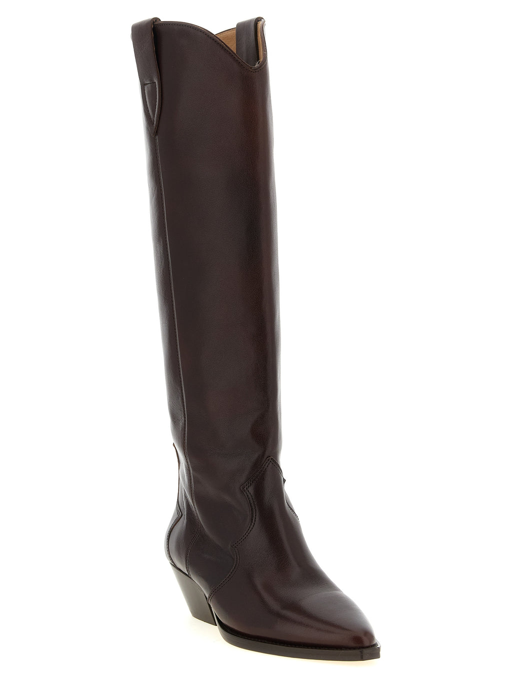 Bordeaux Cowhide Over The Knee