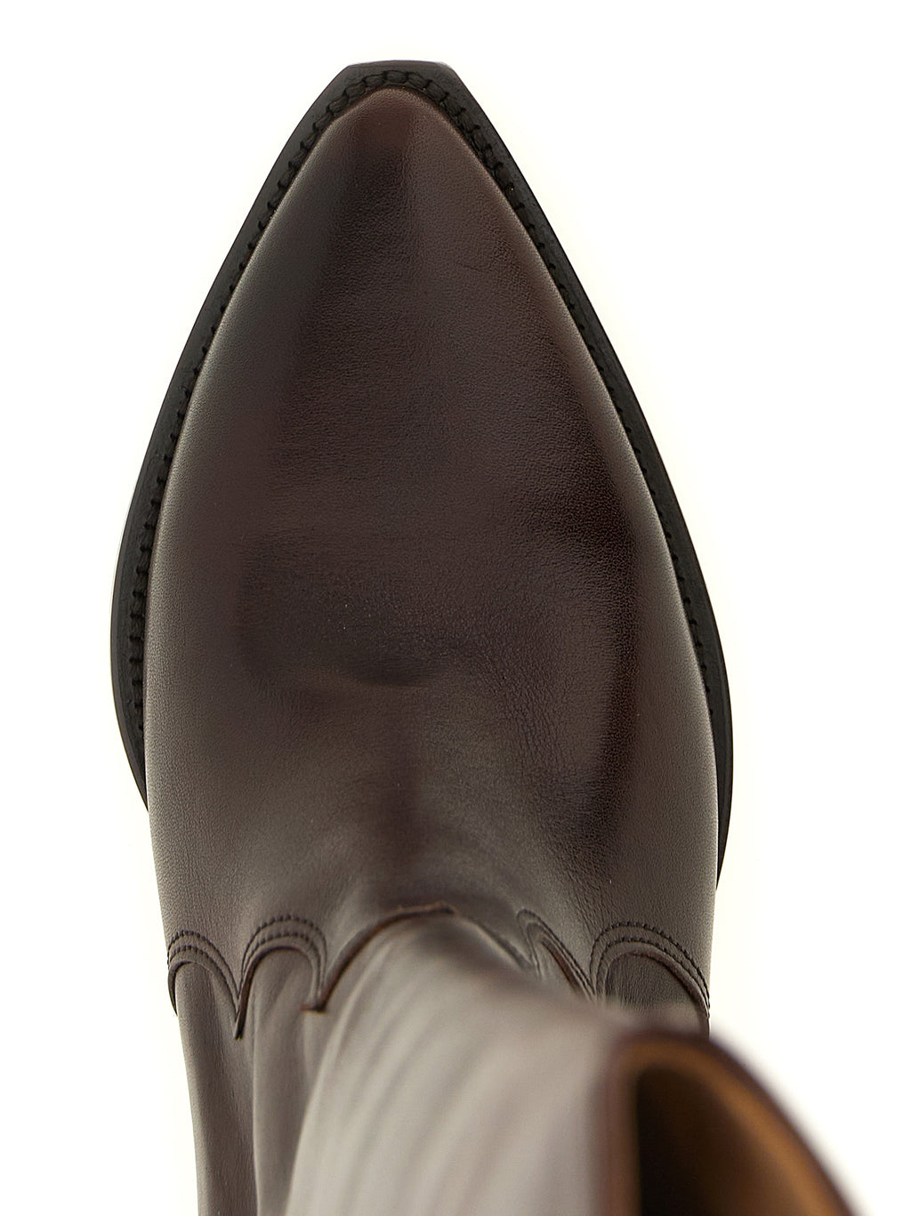 Bordeaux Cowhide Over The Knee