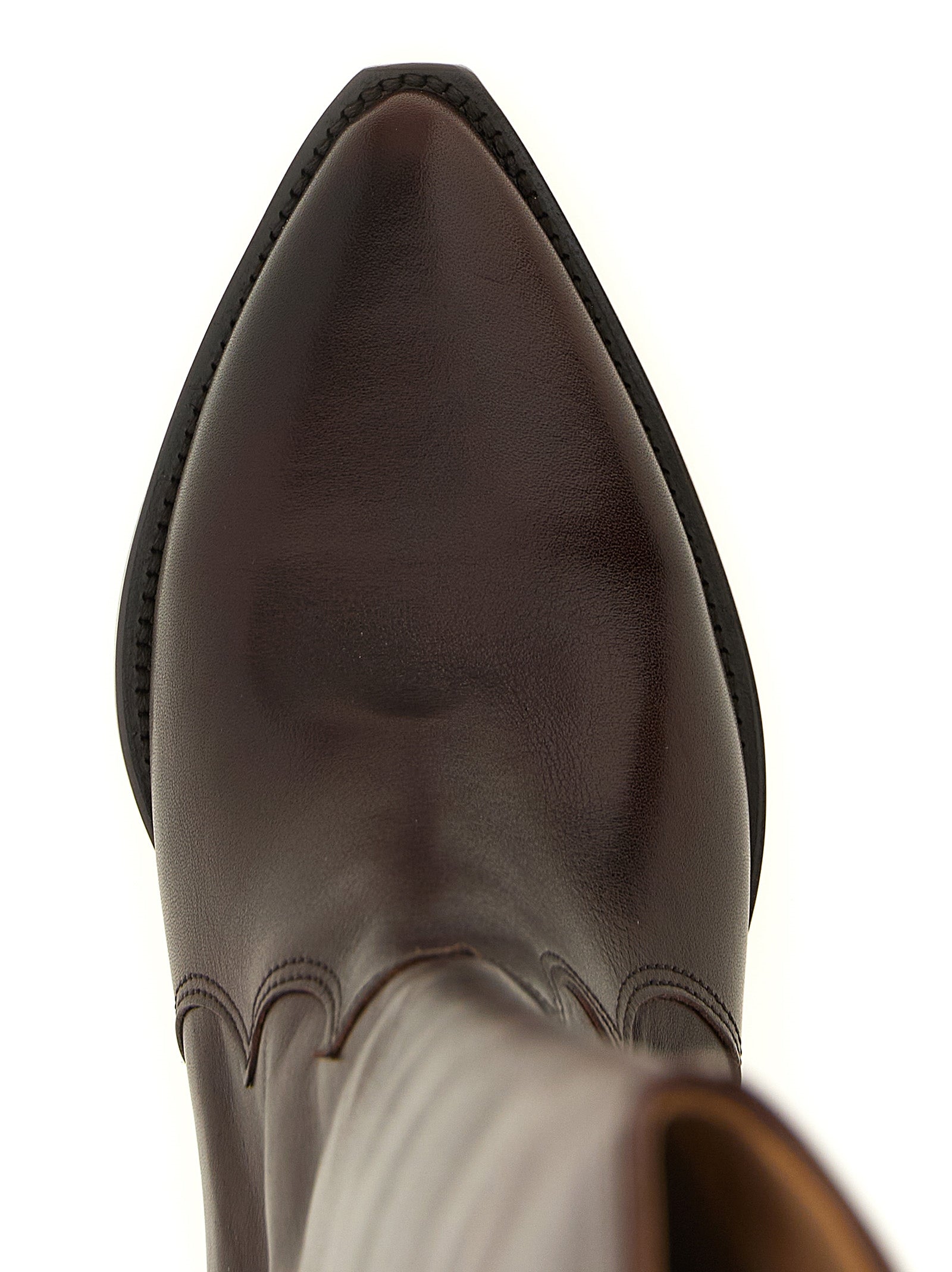 Bordeaux Cowhide Over The Knee