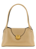 Beige Calfskin Shoulder Bag