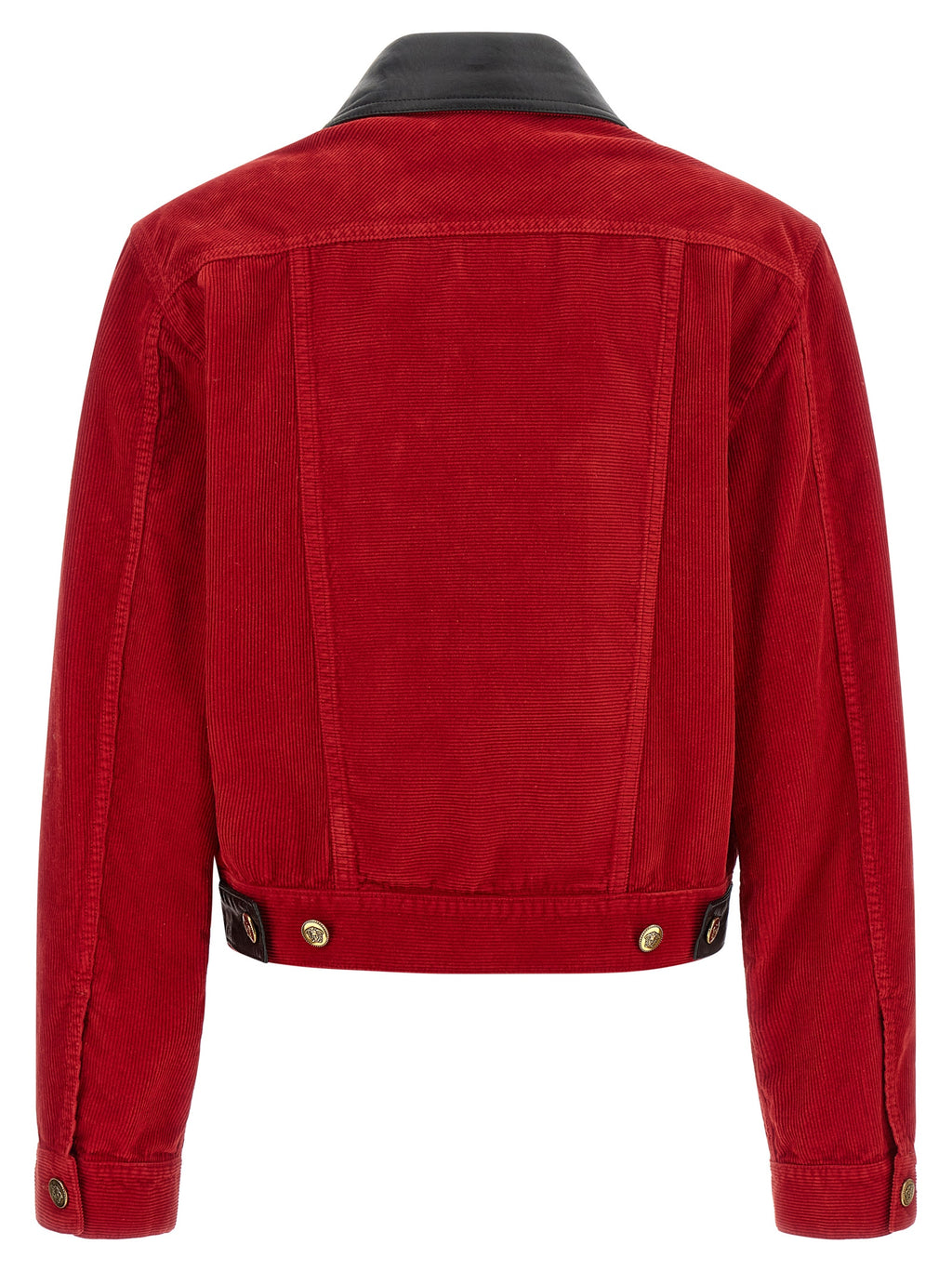 Red Cotton Full-Length Jacket
