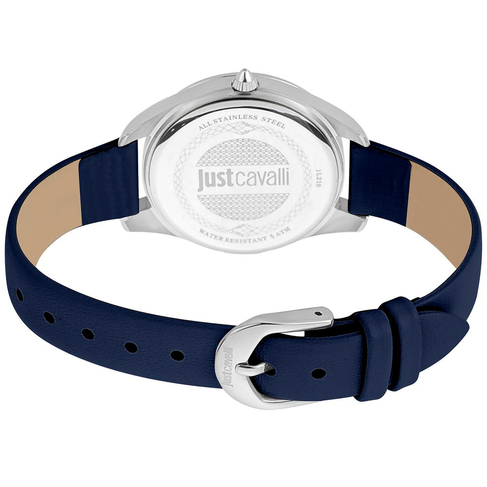 Blue Leather Dress Watch